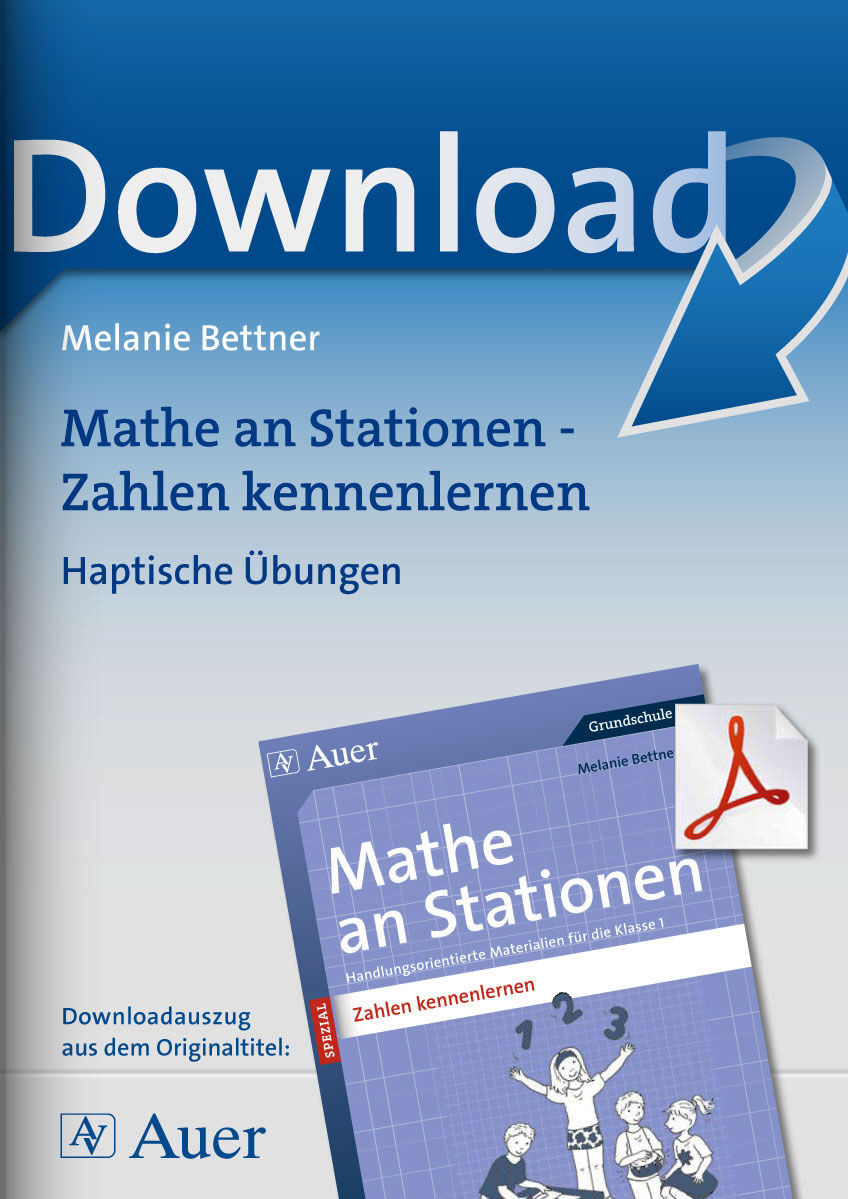 Auer Verlag Mathe an Stationen - Zahlen kennenlernen: Haptische Übungen