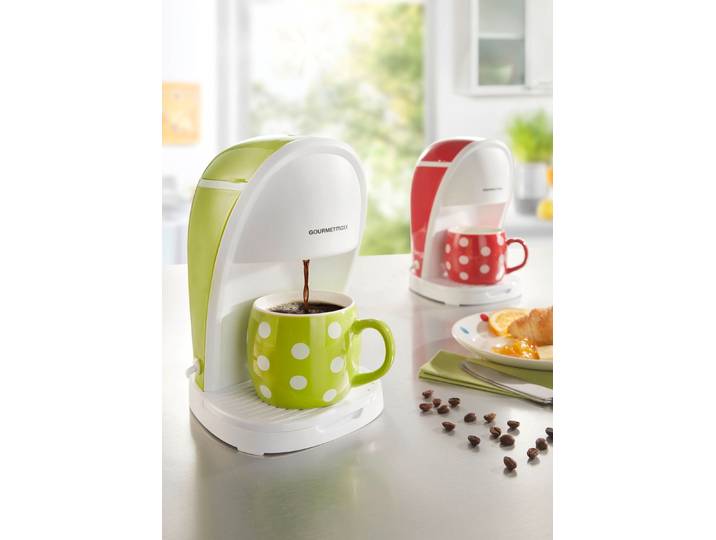 1-Tassen-Kaffeemaschine für den schnellen Kaffeegenuss, Rot