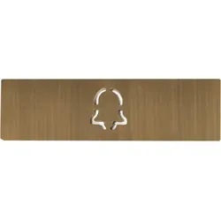 DoorBird D21x Namensschild für eine Ruftaste, Glockensymbol – Echtes Messing
