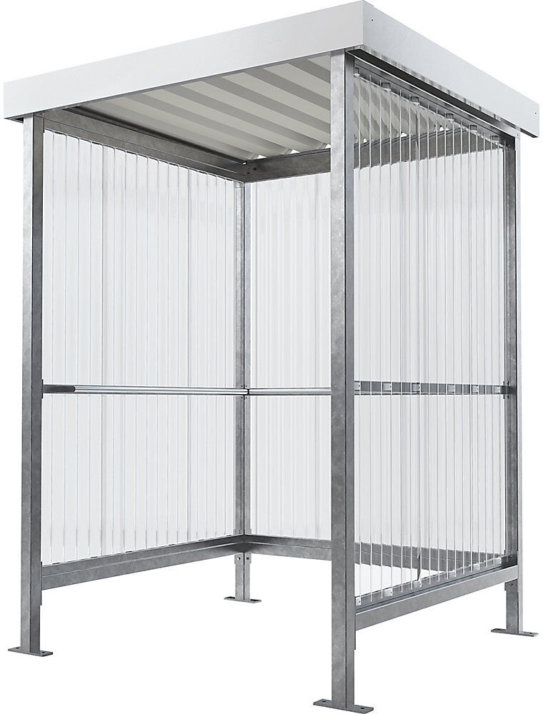 Überdachung Jena Maxi, Überdachung zweiseitig, BxT 1500 x 1500 mm, grauweiß WSM