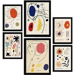 POSTER Set Mit 6 Zusammenfassung Picasso Matisse Inso A3 & A4 Schwarzer Rahmen