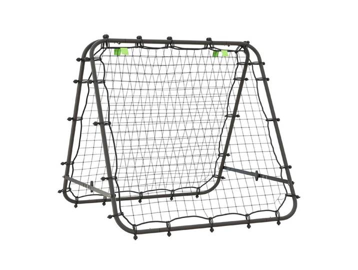 FELIXLEO Sportgeräte-Regalwagen Fußball Rebounder 100x95x90 cm, 5 Stufen, Stahl, Schwarz, 1-tlg.