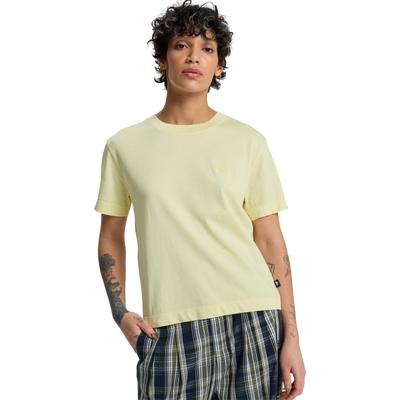 T-Shirt QUIKSILVER "Essential", Damen, Gr. L, gelb (garden glade), Obermaterial: 100% Baumwolle., Shirts T-Shirt