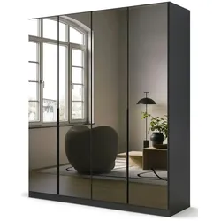 Drehtürenschrank   ¦ grau ¦ Maße (cm): B: 181 H: 210