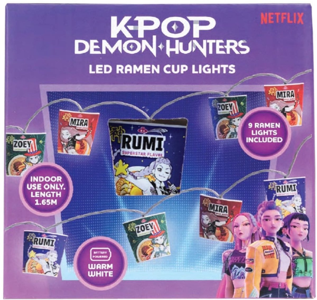 KPop Demon Hunters Ramen String Lights