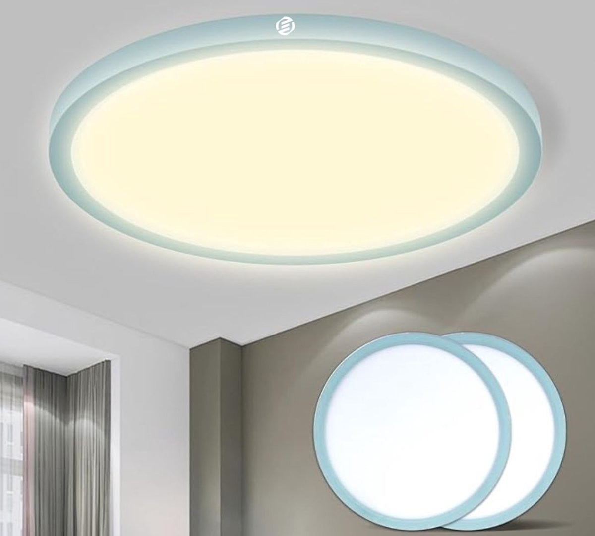 Equivera Modern Ronde LED Badkamerlamp - Plafondarmatuur met IP44 Bescherming - Wit