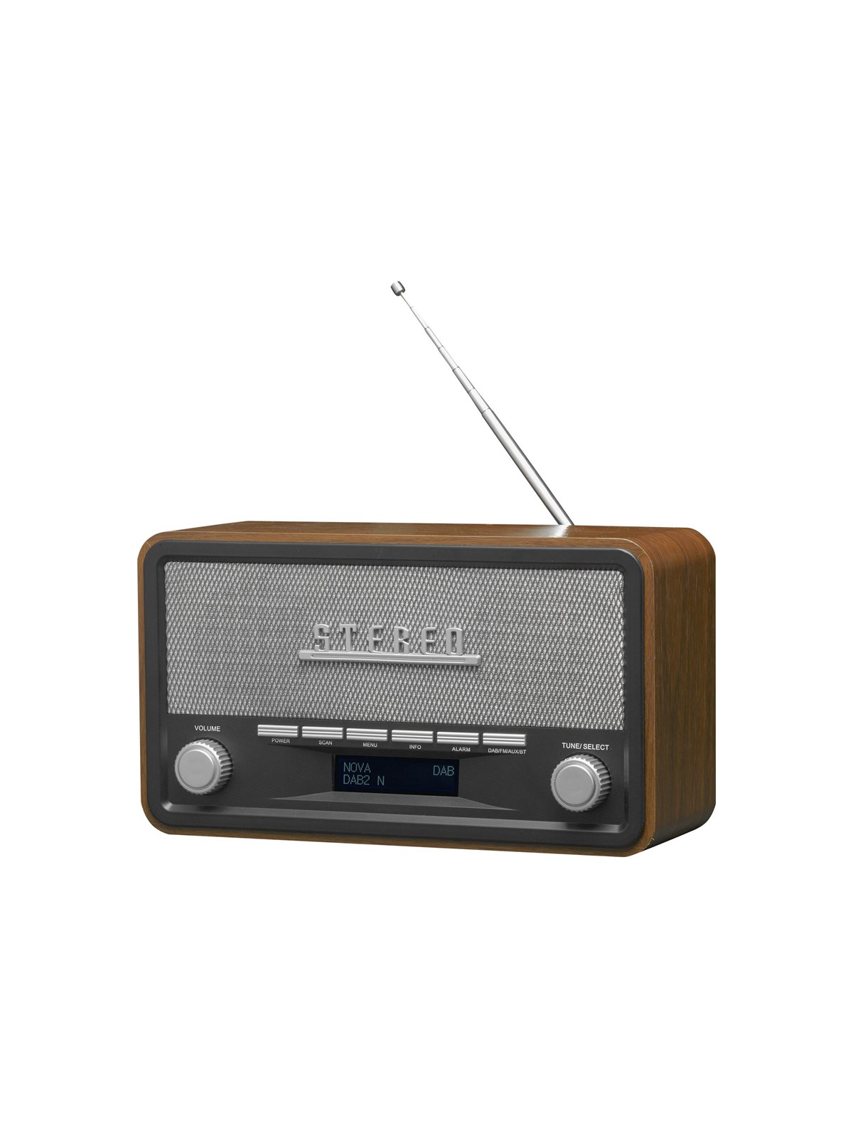 DENVER DAB-18 - clock radio - Bluetooth - DAB/DAB+/FM - Stereo - Braun