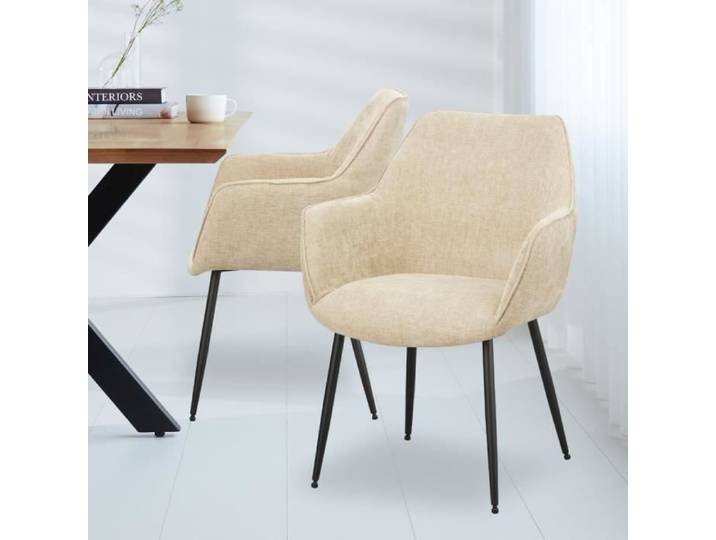 Chaise de salle à manger Sev Chenille beige