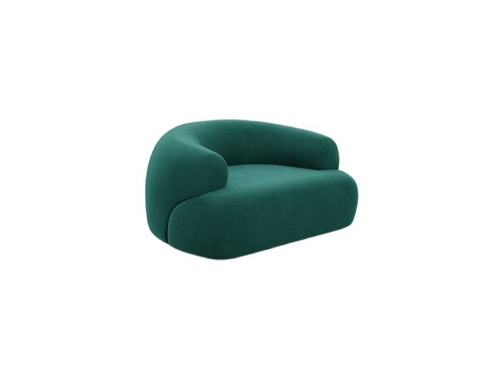 Design Loungesessel „Astoria“ mit Samtbezug Samtbezug Grün BLOOMINGLOFT Collection