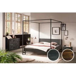 Hasena »Bovena« Himmelbett 180x200 cm / Akazie Vintage brown, lackiert