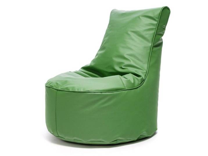 Fauteuil Assise Poire SEAT L Cuir écologique Vert