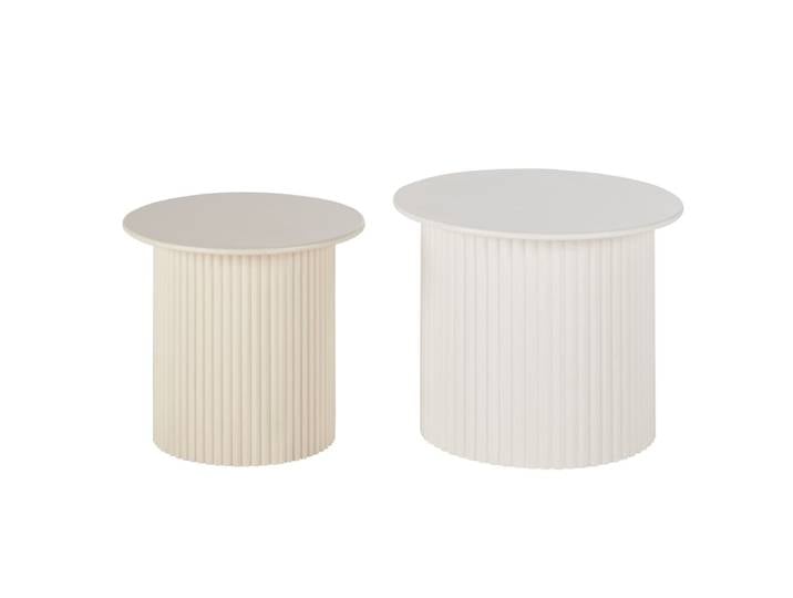 Bouts de canapé blanc et beige (x2)