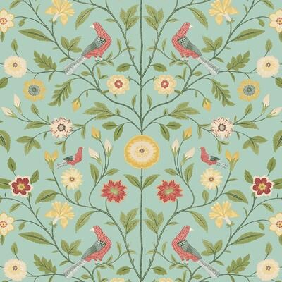 NextWall Bird Toile Peel and Stick Wallpaper
