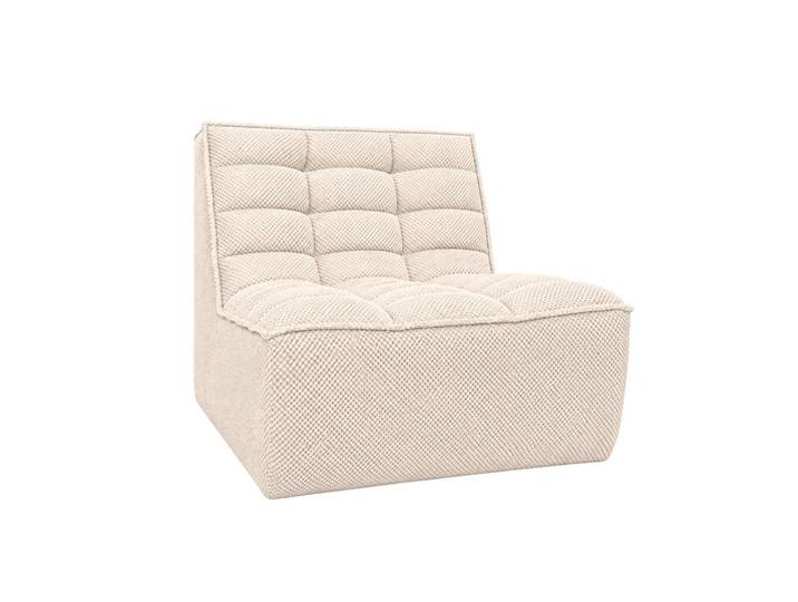 Kaiser Möbel Sessel, Loungesessel, Plüschstoff Pop, Creme, Lazy, Holz, 80x76x93 cm, Wohnzimmer, Sessel, Polstersessel