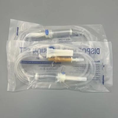 Uplift Picks Disposable Animal Infusion Set With Extended Drip Tube For Veterinary Use straight Mouth 50 Pcs