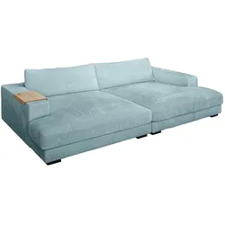 BIG SOFA XL MIT TABLETT MADELINE Hellblau Cord