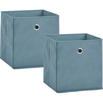 Aufbewahrungsbox ZELLER PRESENT, blau, B:28cm H:28cm T:28cm, Vlies, Aufbewahrungsboxen, Aufbewahrungsbox, faltbar und schnell verstaut