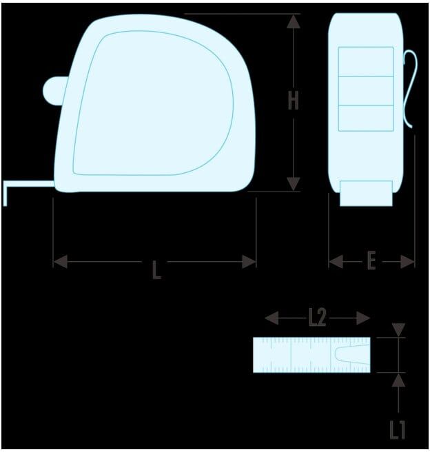 Facom Mètre ruban 3 m boîtier ABS - SLS - 3M (893.316SLS)