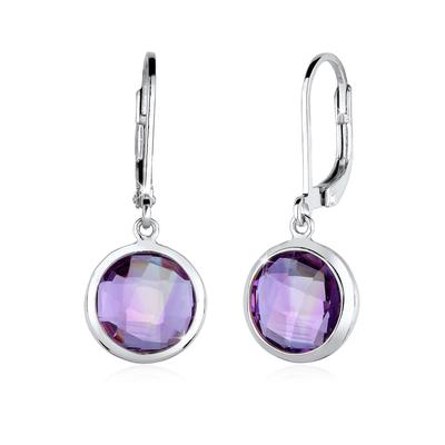Paar Ohrhänger ELLI "Ohrhänger Amethyst Hell Lila 925 Sterling Silber", lila (violett), Ohrringe, Damen, onesize,mit Steinen, Silber 925 (Sterlingsilber)