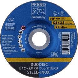 PFERD TOOLS 62012620 E 125-2,8 PSF DUO STEELOX Schruppscheibe gekröpft Durchmesser 125 mm Bohrungs-Ø 22.23 mm Edelstahl, Stahl, Zunder 10 St.