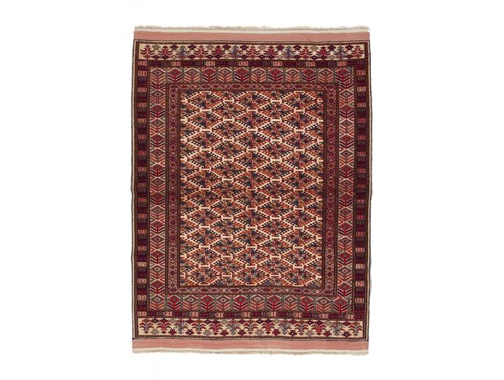 Afghan Seide Teppich 123x163 Handgeknüpft Orientteppich Seide