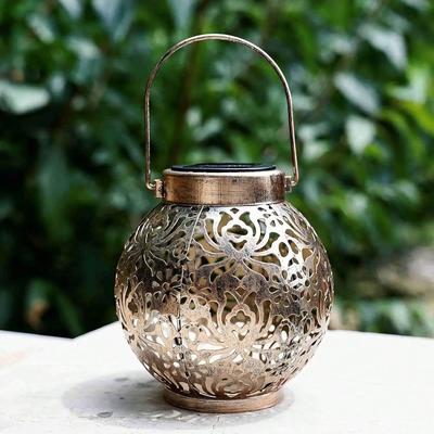 Multicon Wholesale Hub Waterproof Solar Hanging Lantern Lights, Moroccan Decorative LED Garden Light, Solar Metal Tabletop Lantern With Handle Waterproof Solar Hanging Lantern Lights, Moroccan Decorative LED Garden Light, Solar Metal Tabletop Lantern With