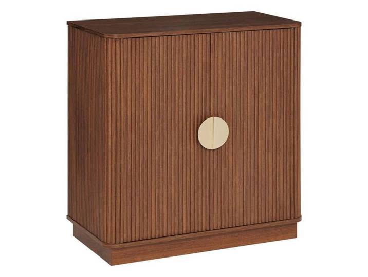 Buffet 2 portes 1 étagères Wany marron 80x40cm - Atmosphera Créateur d'intérieur