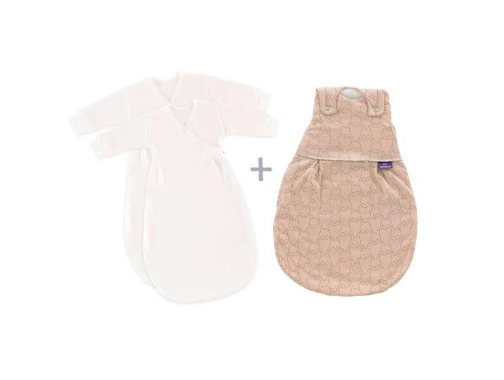 Träumeland Babyschlafsackset Kuschelhase Beige, Beige, Hase, Gr. 62/68, Schlafen, Babybettausstattung, Babyschlafsäcke