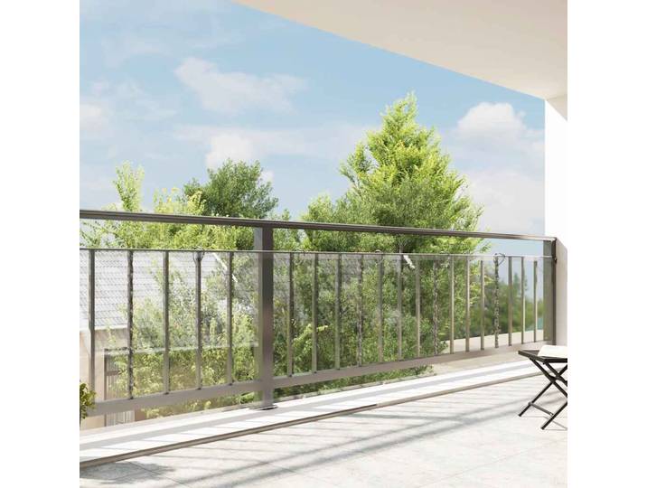 vidaXL Transparente Plane mit Ösen 1x8 m PVC