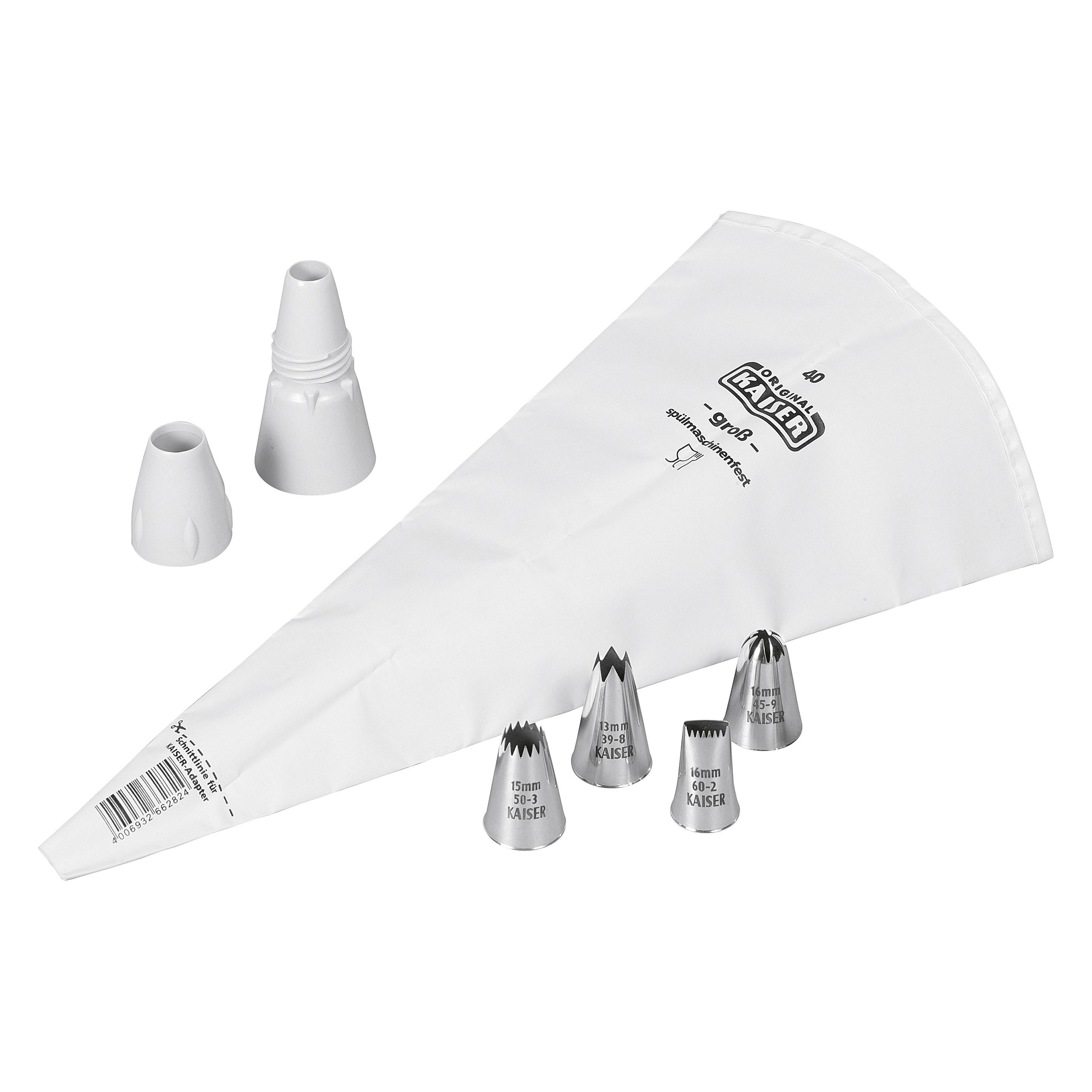 Kaiser Profi Spritzbeutel-Set 7-teilig La Forme Plus (Spritzbeutel Set, 500 ml) (23 0066 6150)