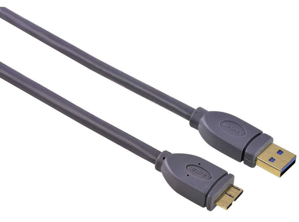 Hama Micro USB 3.0 kabel, 3 meter, verguld