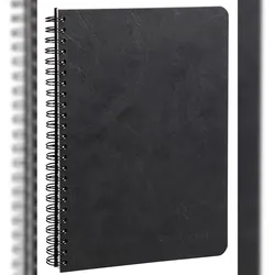 Clairefontaine 5x Spiralbuch Age Bag A5 kariert 50 Blatt - Schwarz 785321C