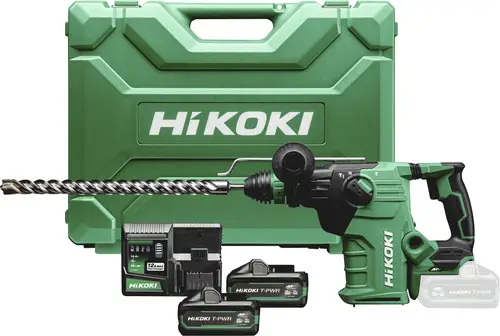 HiKOKI SDS-Plus-Akku-Bohrhammer 4 Ah, 8Ah Lithium inkl. 2. Akku, inkl. Ladegerät