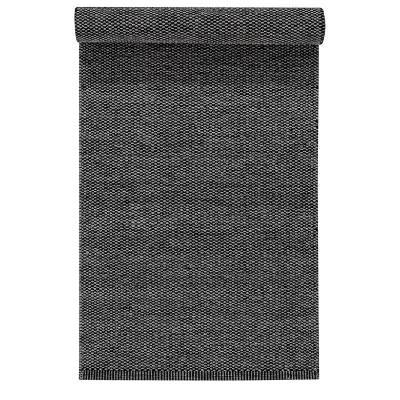 Scandi Living Lea wollen vloerkleed zwart 80 x 240 cm