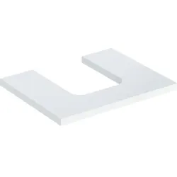 Geberit ONE Waschtischplatte, Ausschnitt mittig, für Aufsatzwaschtisch Schalenform, 60x3x47cm, 505.271.00.1, Farbe: weiß lackiert hochglänzend