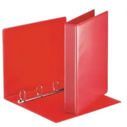 Esselte Ringbuch Präsentation, mit Taschen, A4, PP, 4 Ringe, 30 mm, rot