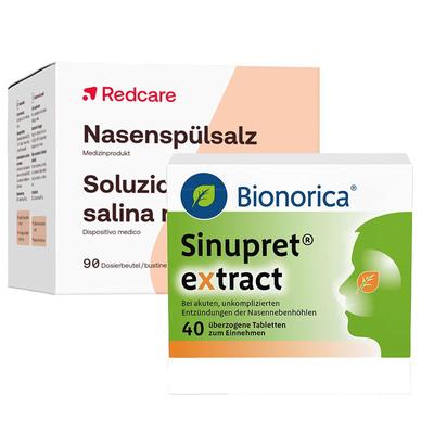 Sinupret® extract + Redcare Nasenspülsalz 40+90 St Set