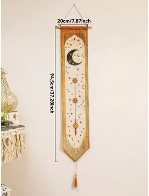 Uplifted Finds Islamic Ramadan Wall Banner   Moon & Star Eid Mubarak Festival Tapestry tapestry M03103