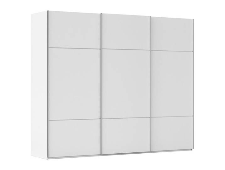 Schwebetürenschrank, Weiß, 242x223x68 cm, Holzwerkstoff, 3-Türig, Klassisch/Modern, Novel