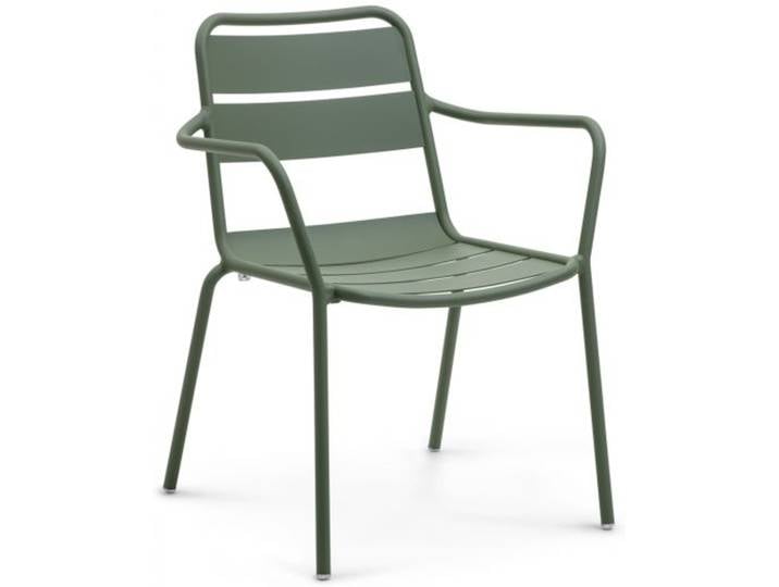 Armlehnstuhl Malaga Aluminium resedagrün 62x81x55 cm