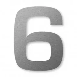 Hausnummer Edelstahl (16 cm) – 6