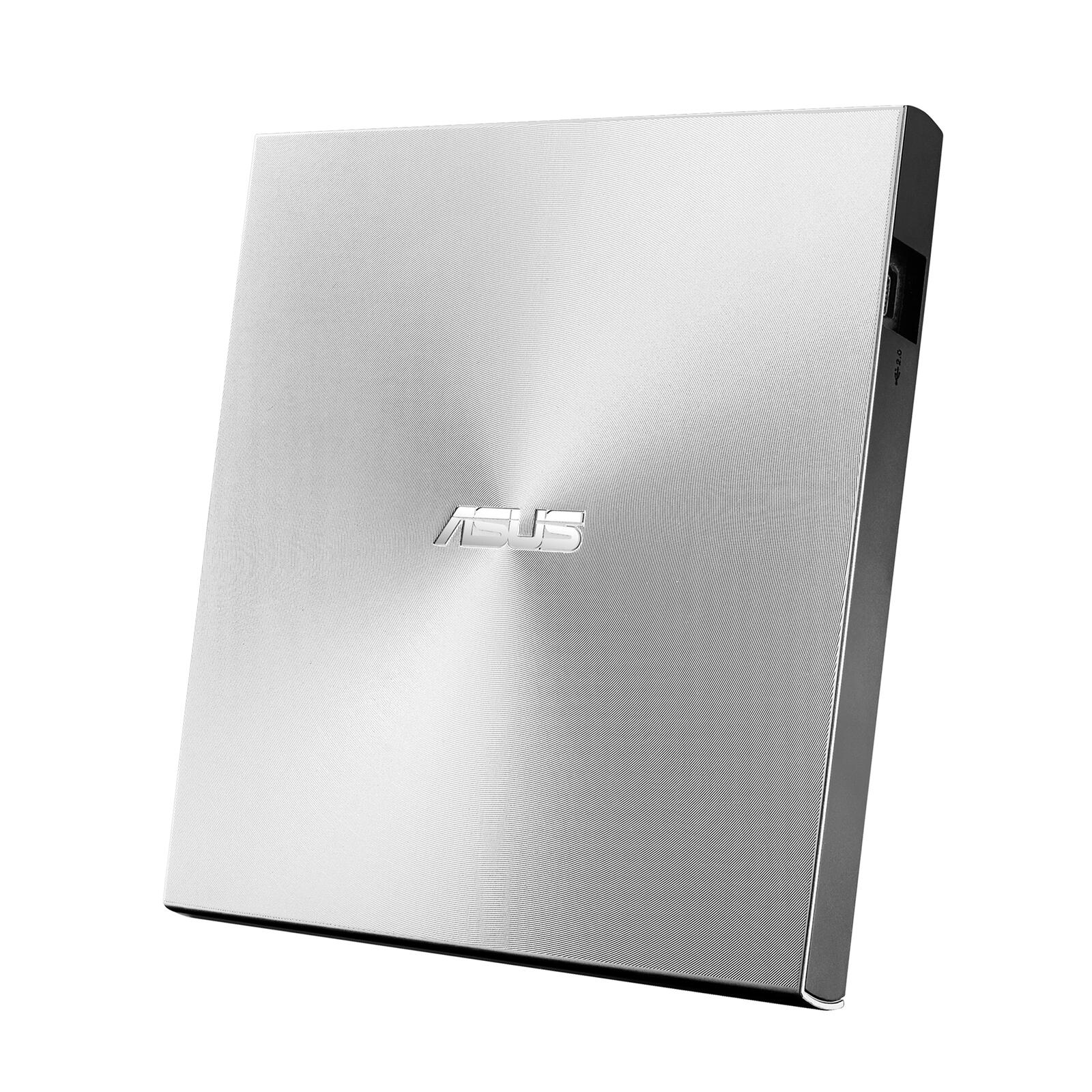 ASUS ZenDrive U8M externes DVD-Laufwerk/Brenner (USB-C®-Schnittstelle, kompatibel mit Windows und Mac OS, M-DISC-Unterstützung, umfangreiche Backup-Lösungen) silber 90DD0292-M29000
