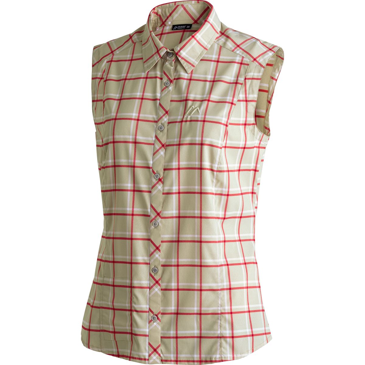 Maier Sports Sana Sleeveless brown check (M20413) 38 3000284-M20413-38