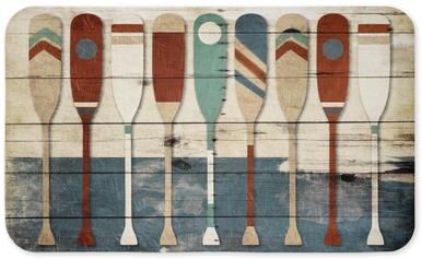 "Stupell Various Rustic Oars Patterns Printed Anti-Fatigue Floor Mat, design by Milli Villa, 30""x18"""