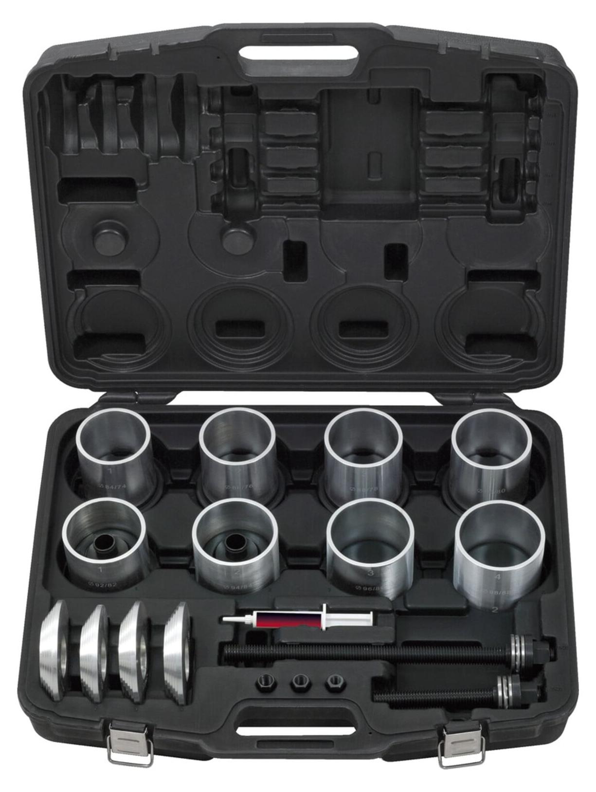 KS TOOLS Druck- und Zughülsen-Satz, in Kunststoffkoffer, 22-tlg ( 700.1800 )