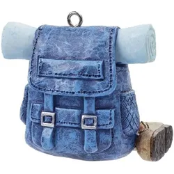 2x Hobby Fun, Miniaturen, Mini-Utensilien Rucksack 4.5 cm, Blau