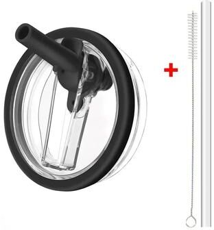 Uplifted Finds 40Oz Flip Straw Lid For Stanley Cup & Leak Proof Tumbler Replacement Cover black 1 Pc Straw