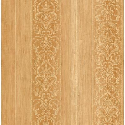 Seabrook Designs Babette Ornamental Stripe Unpasted Wallpaper