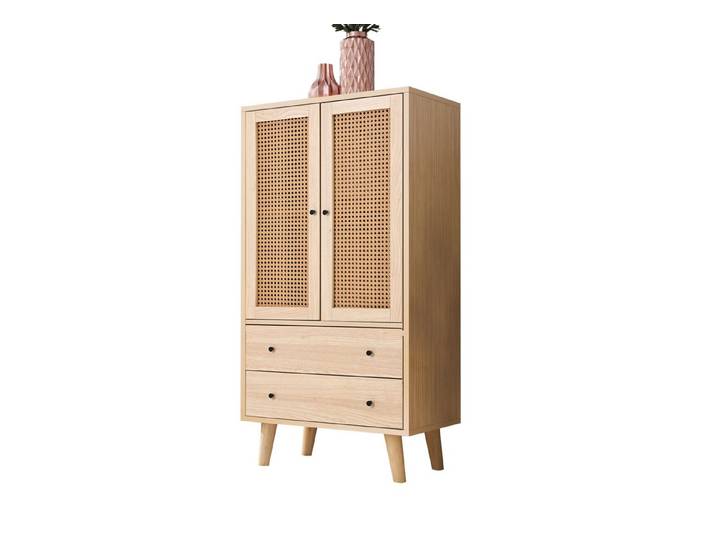 MODFU Kommode Sideboard Kommode Stehschrank Aufbewahrung Sideboard TV-Tisch (Offwhite Creme Breite 60 cm), mit Türen und Schubladen Sideboard mit großem Stauraum