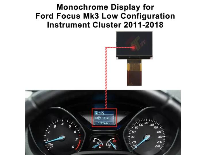 Instrument de tableau de bord avec écran LCD monochrome, pour Ford Focus c-max Grand c-max Kuga Transit, accessoire électronique de voiture